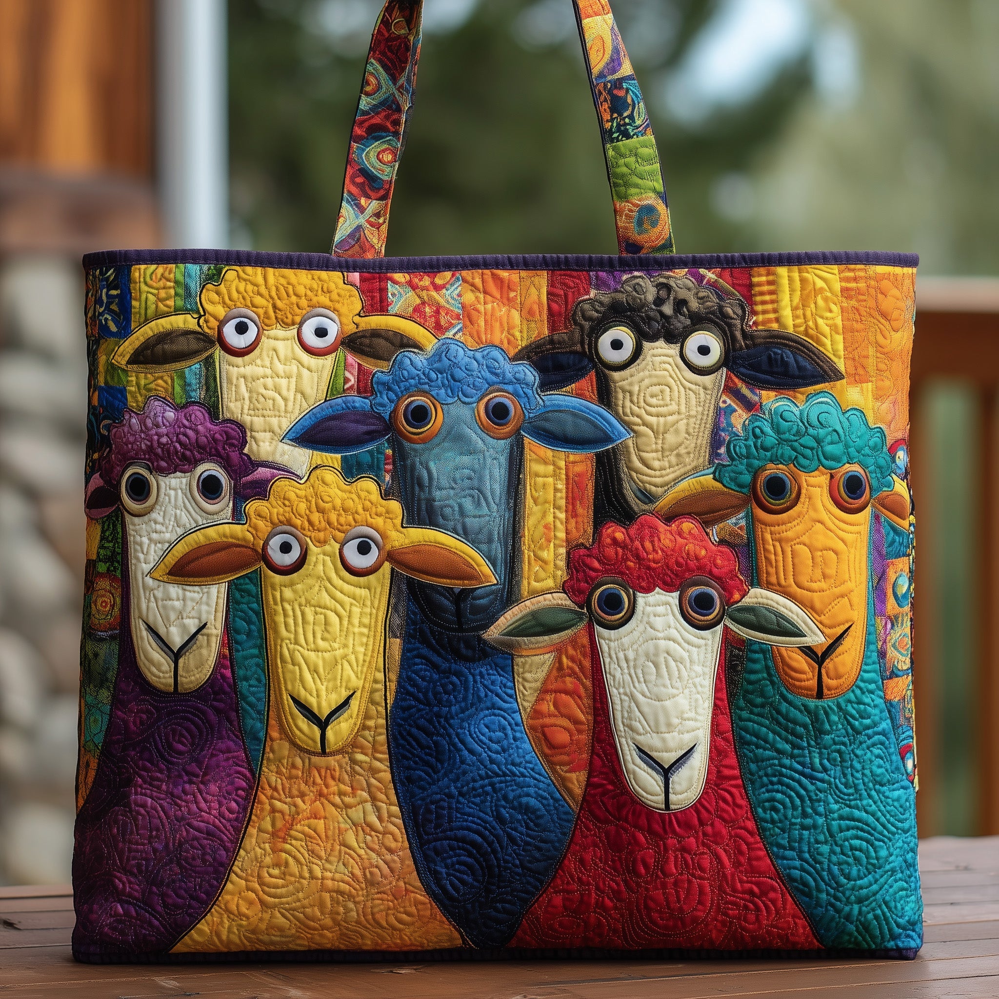 Sheep Serenity Quilted Tote Bag GFTOHD8551-tidenox