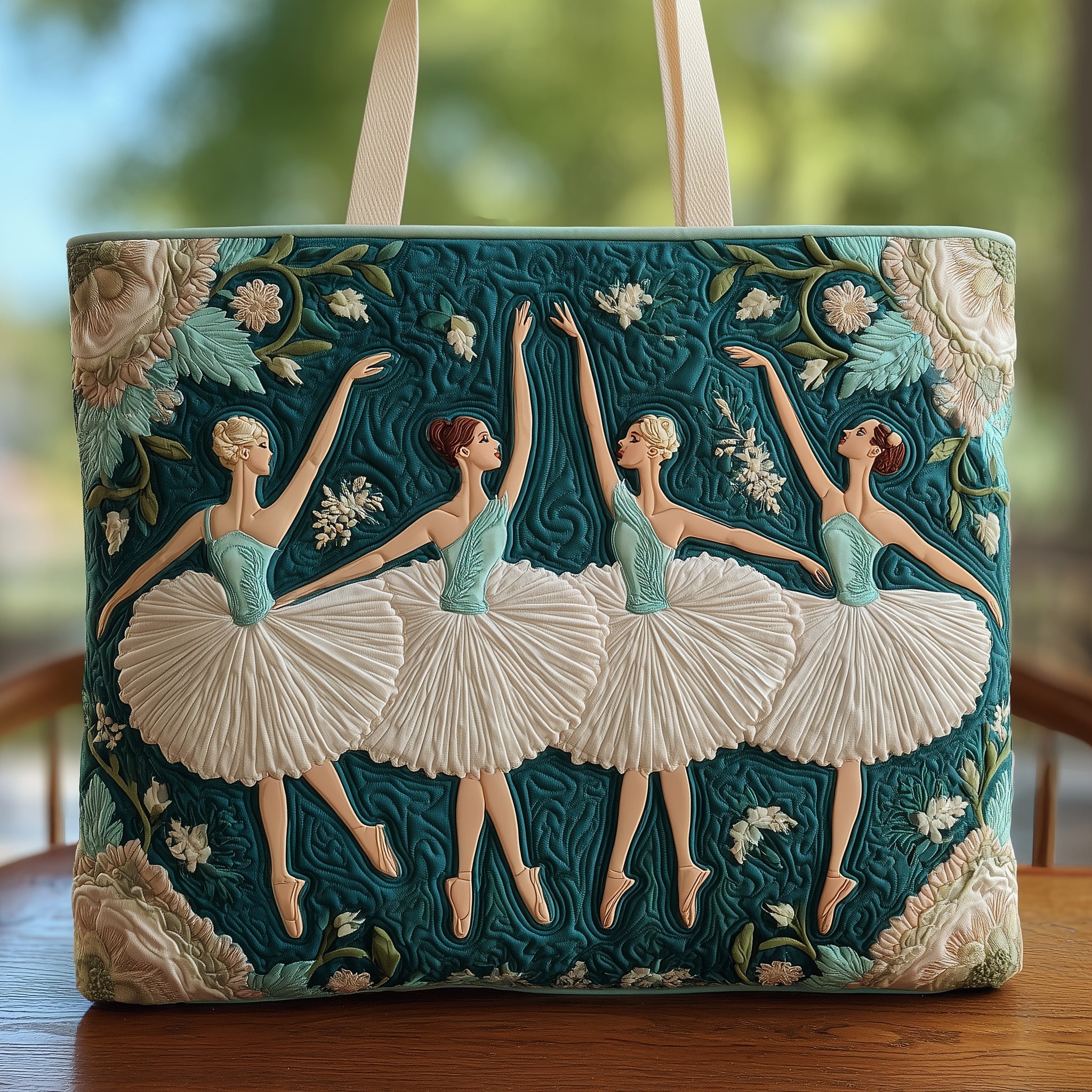 Elegant Ballerina Quilted Tote Bag GFTOHD8716-tidenox