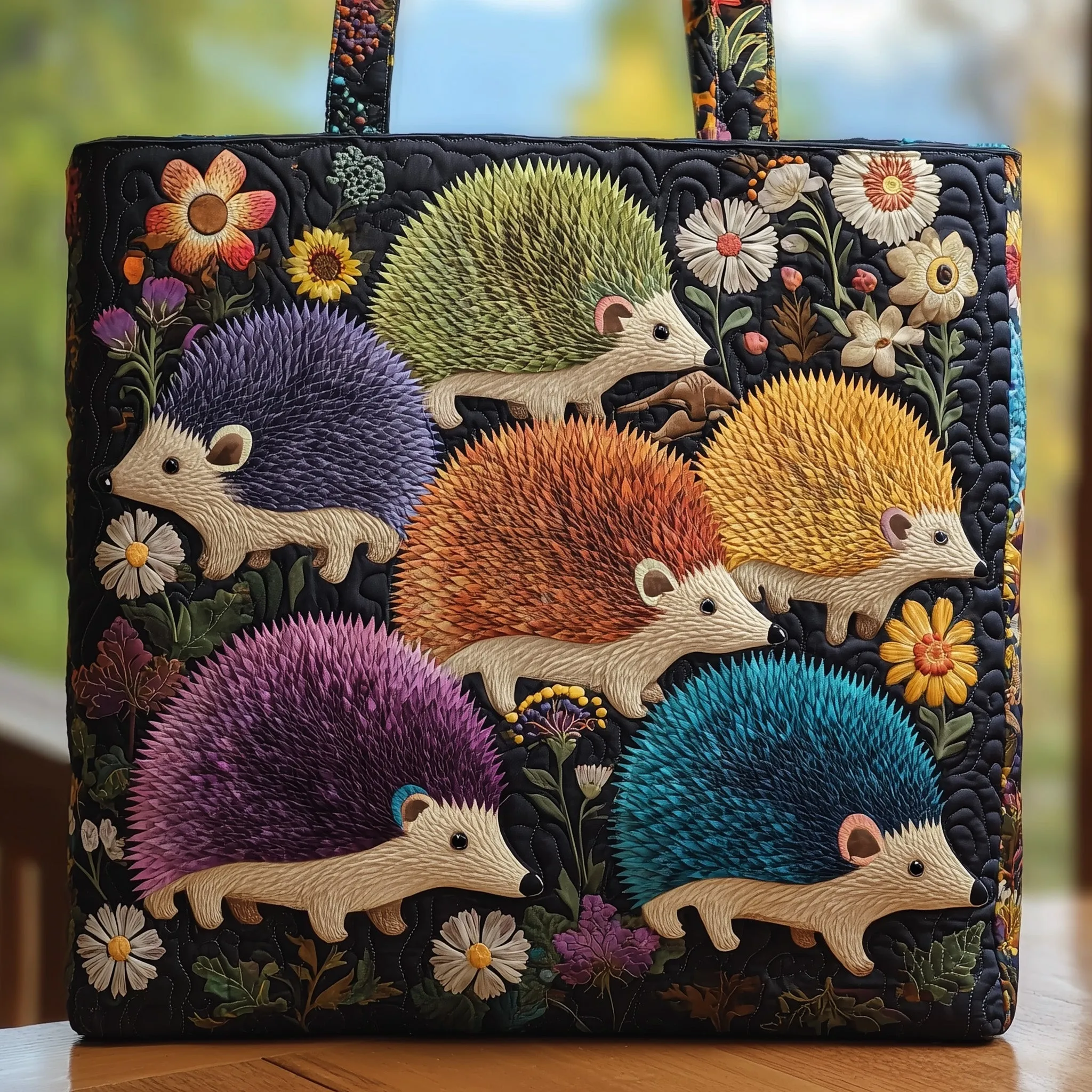 🎁❤️Interesting animals Quilted Tote Bag