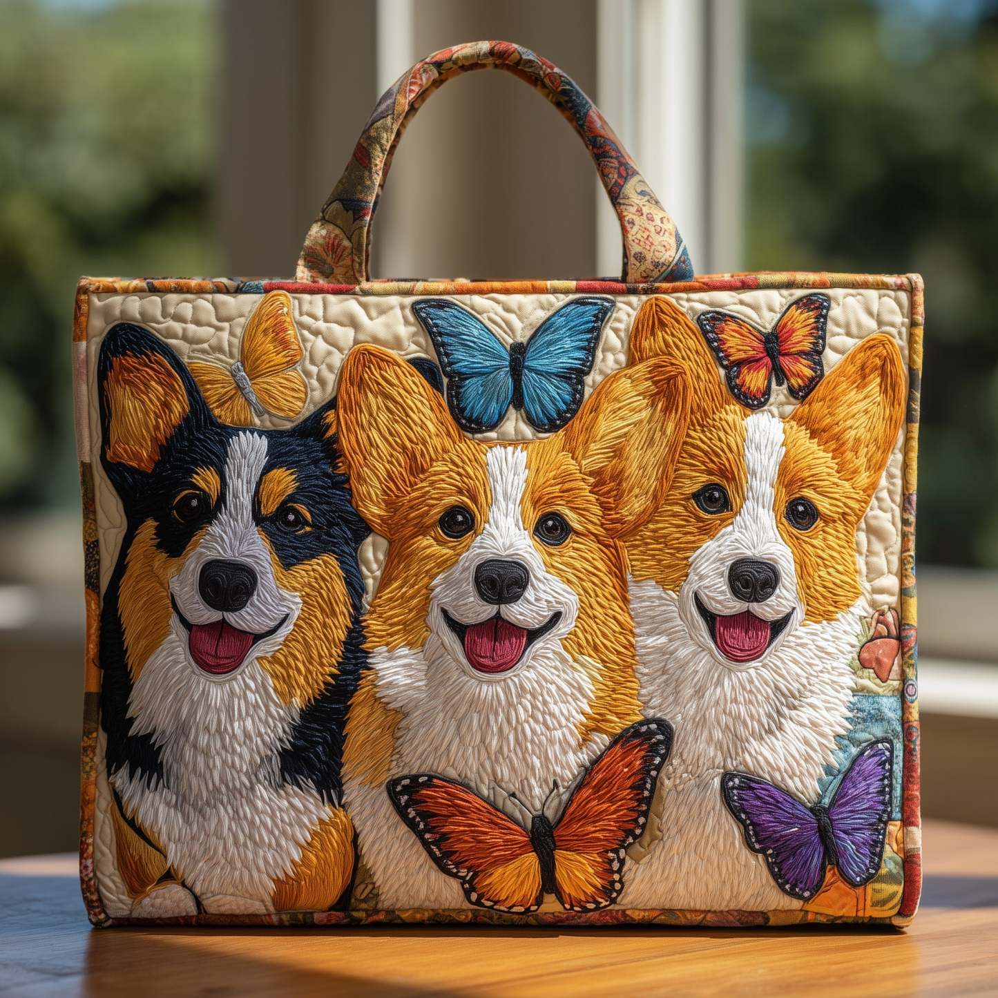 Adorable Corgi Quilted Tote Bag GFTOHD9737-tidenox