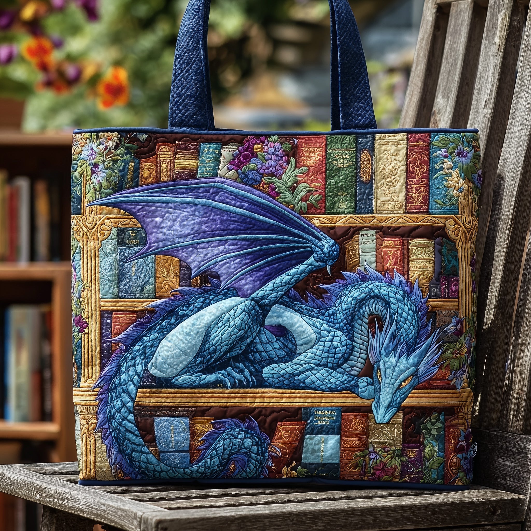 Dragon Quilted Tote Bag GFTOMA1716-tidenox
