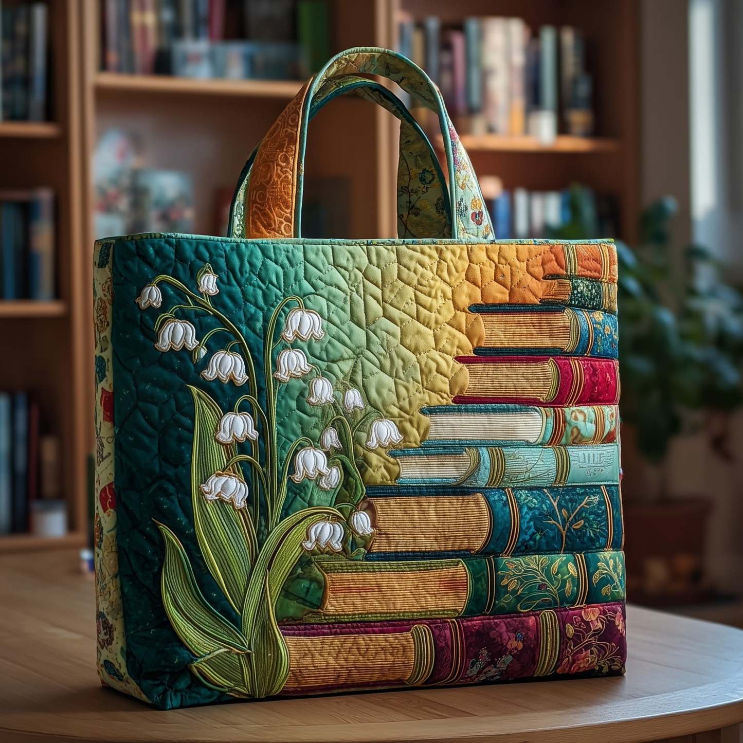 Lily Of The Valley Quilted Tote Bag GFTOMA1928-tidenox