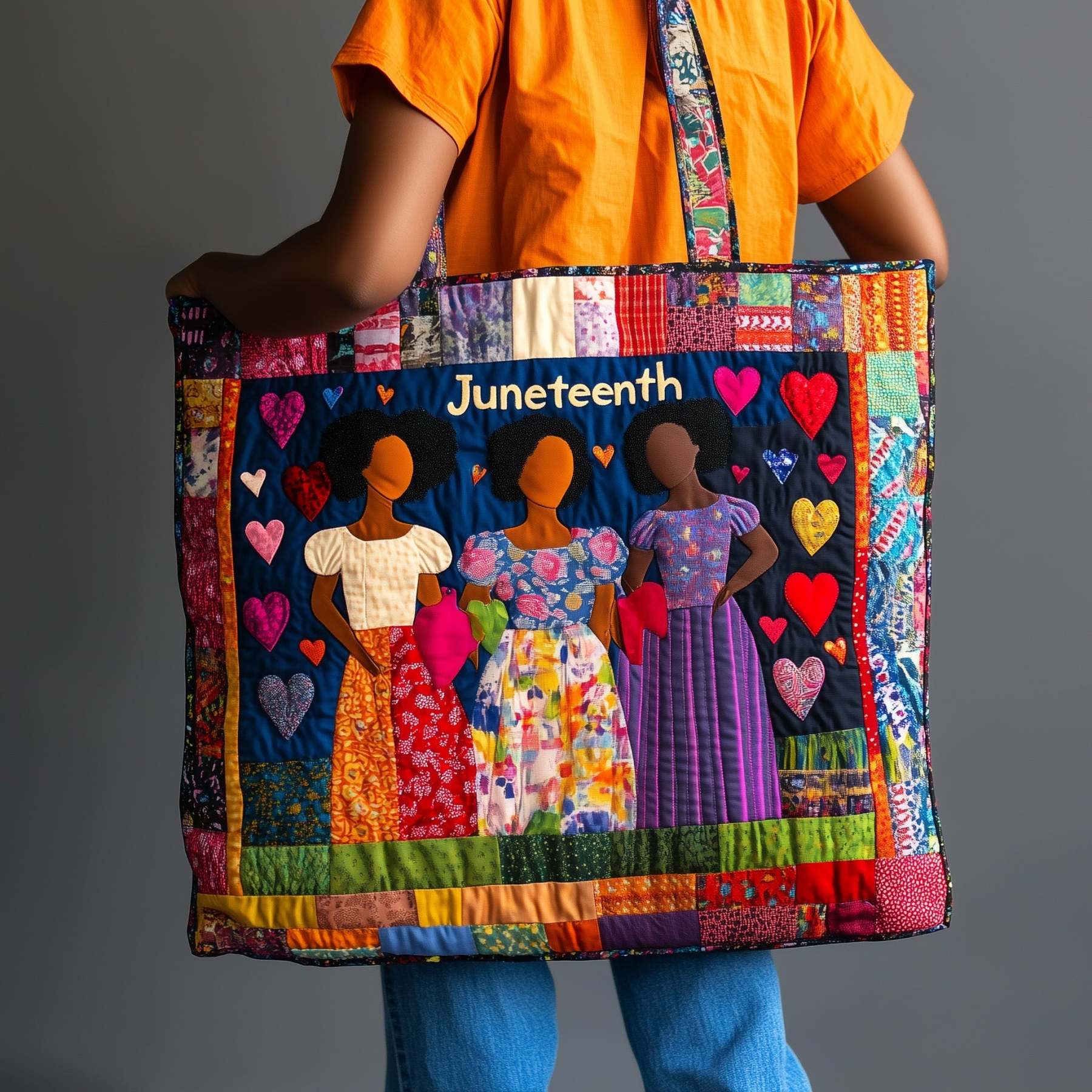 Juneteenth Quilted Tote Bag GFTONL4502-tidenox