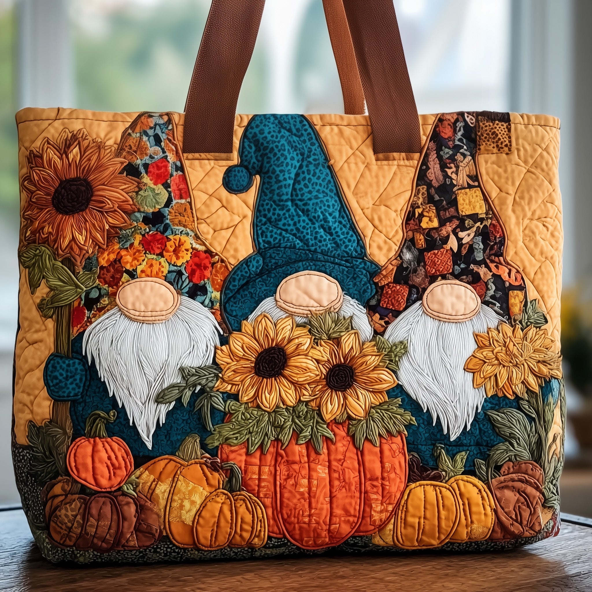 Adorable Autumn Gnomes Quilted Tote Bag GFTONL5340-tidenox