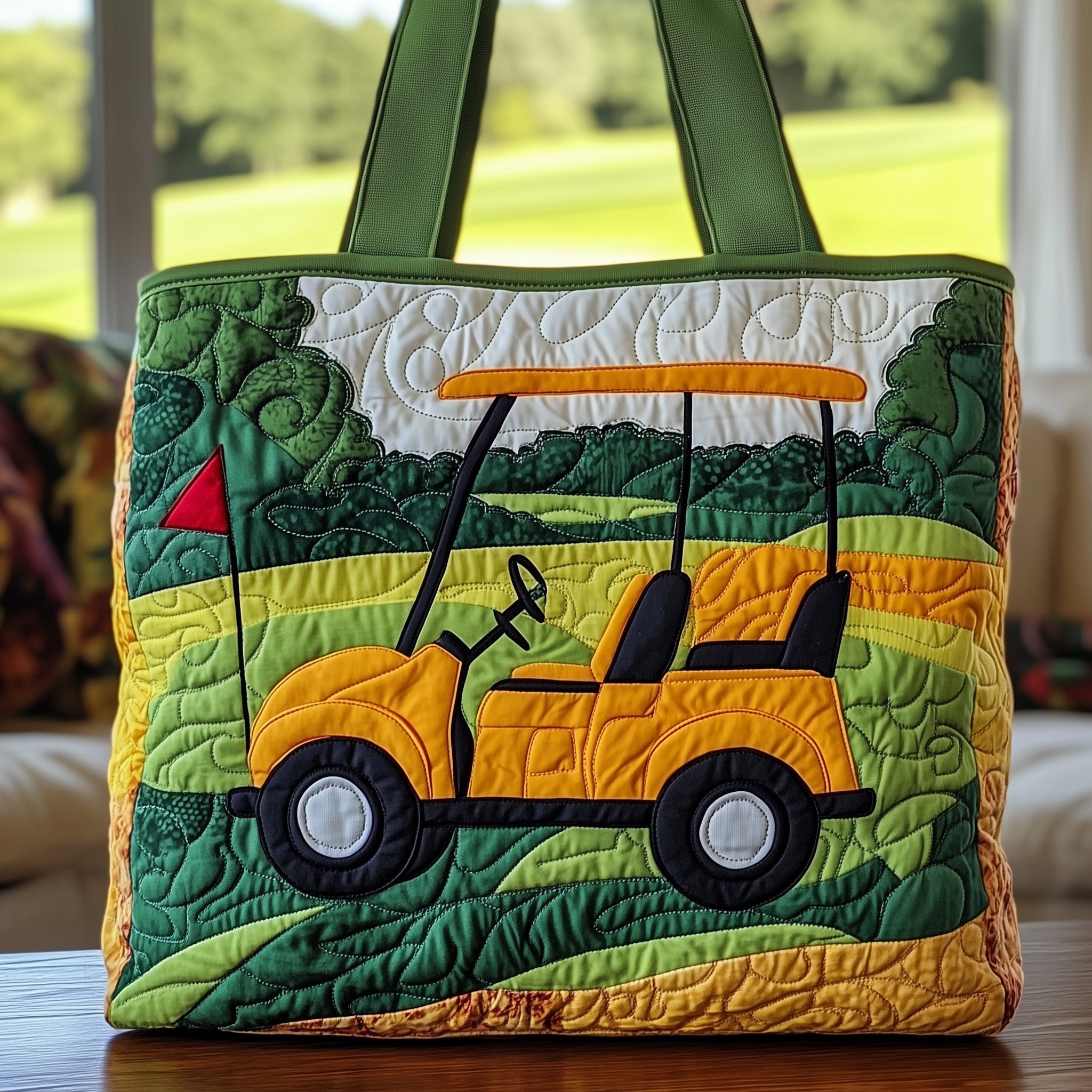 Golf Cart Quilted Tote Bag GFTONT1020-tidenox