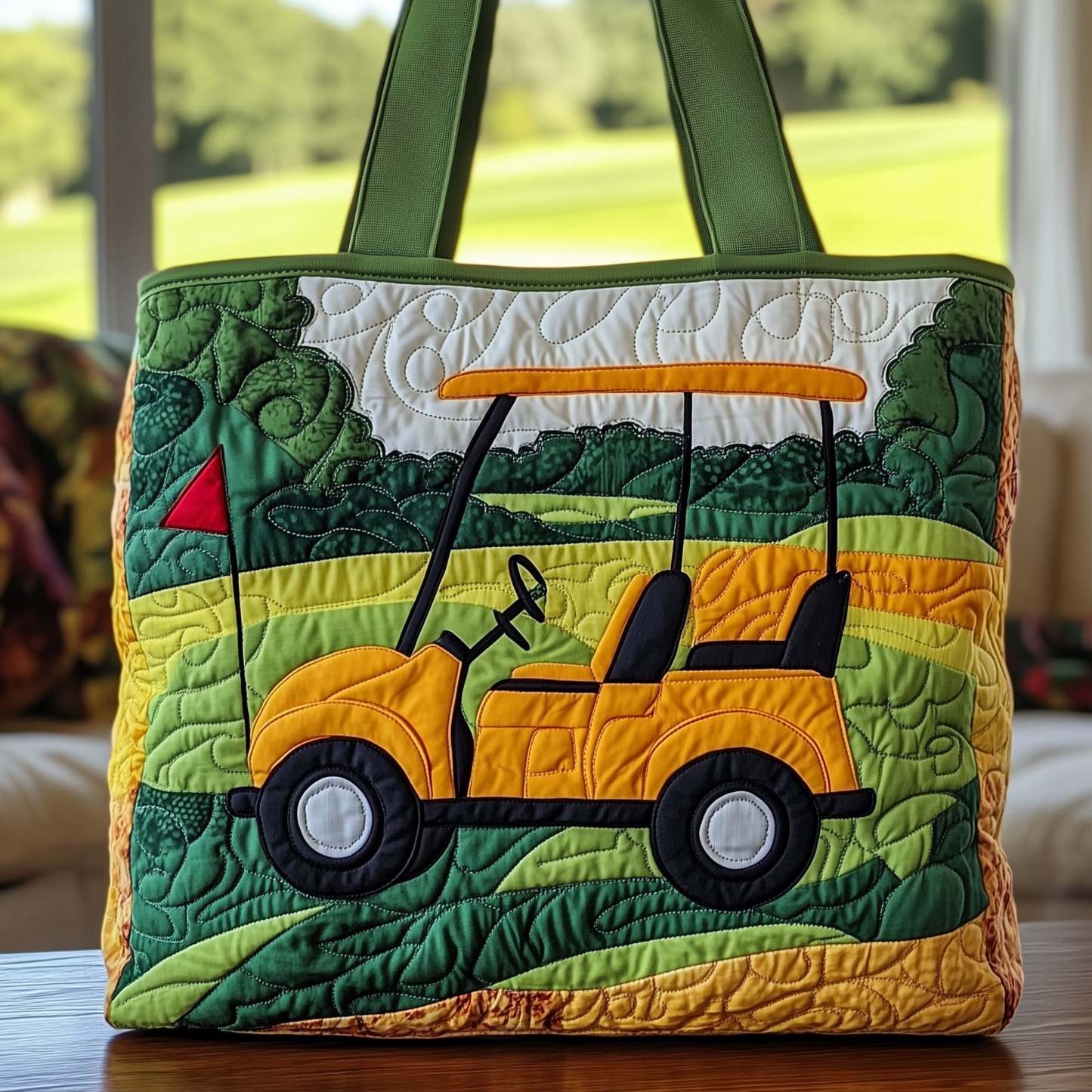 Golf Cart Quilted Tote Bag GFTONT1020-tidenox