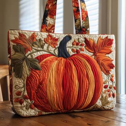 Pumpkin Quilted Tote Bag GFTONT1382-tidenox