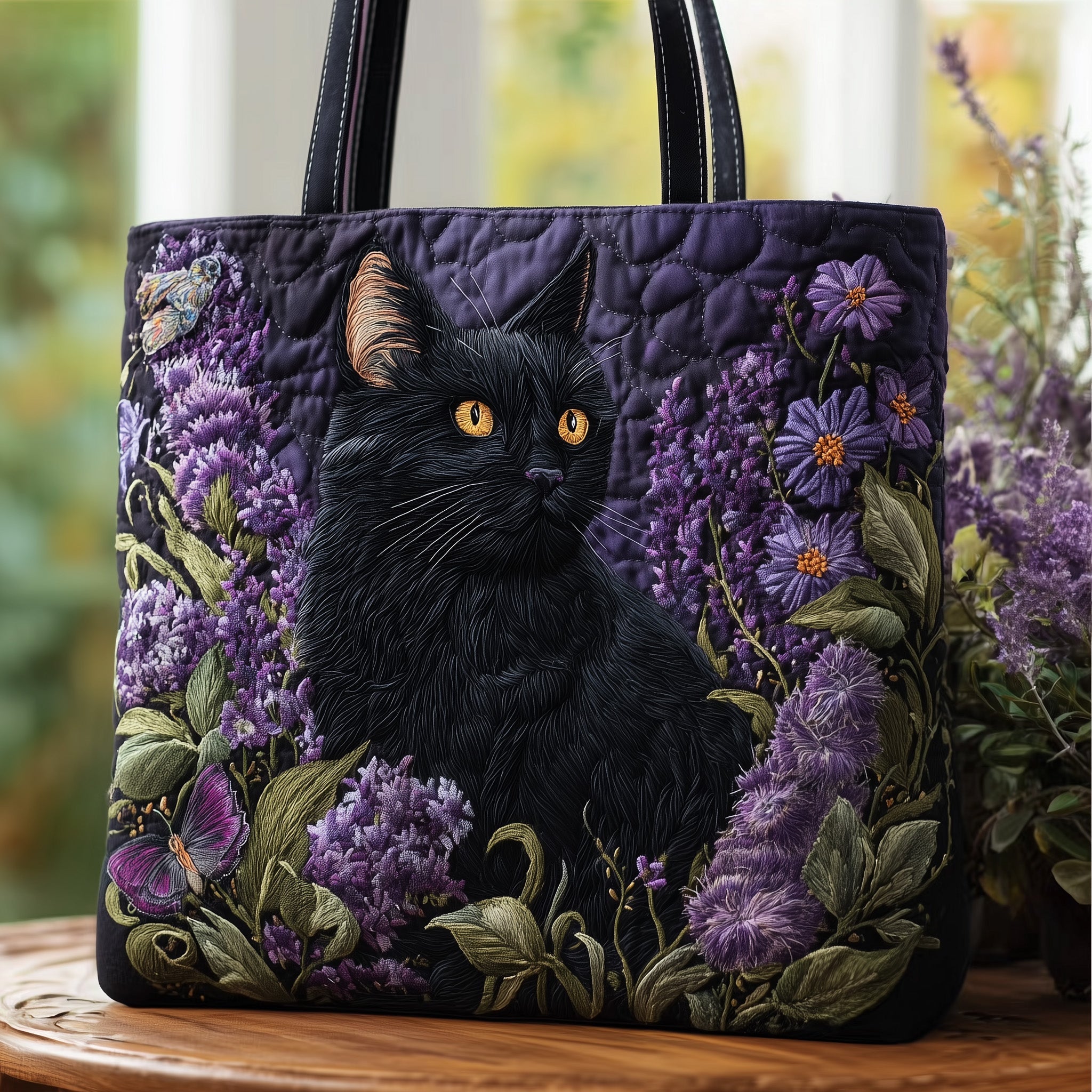 Cat Quilted Tote Bag GFTONT2795-tidenox
