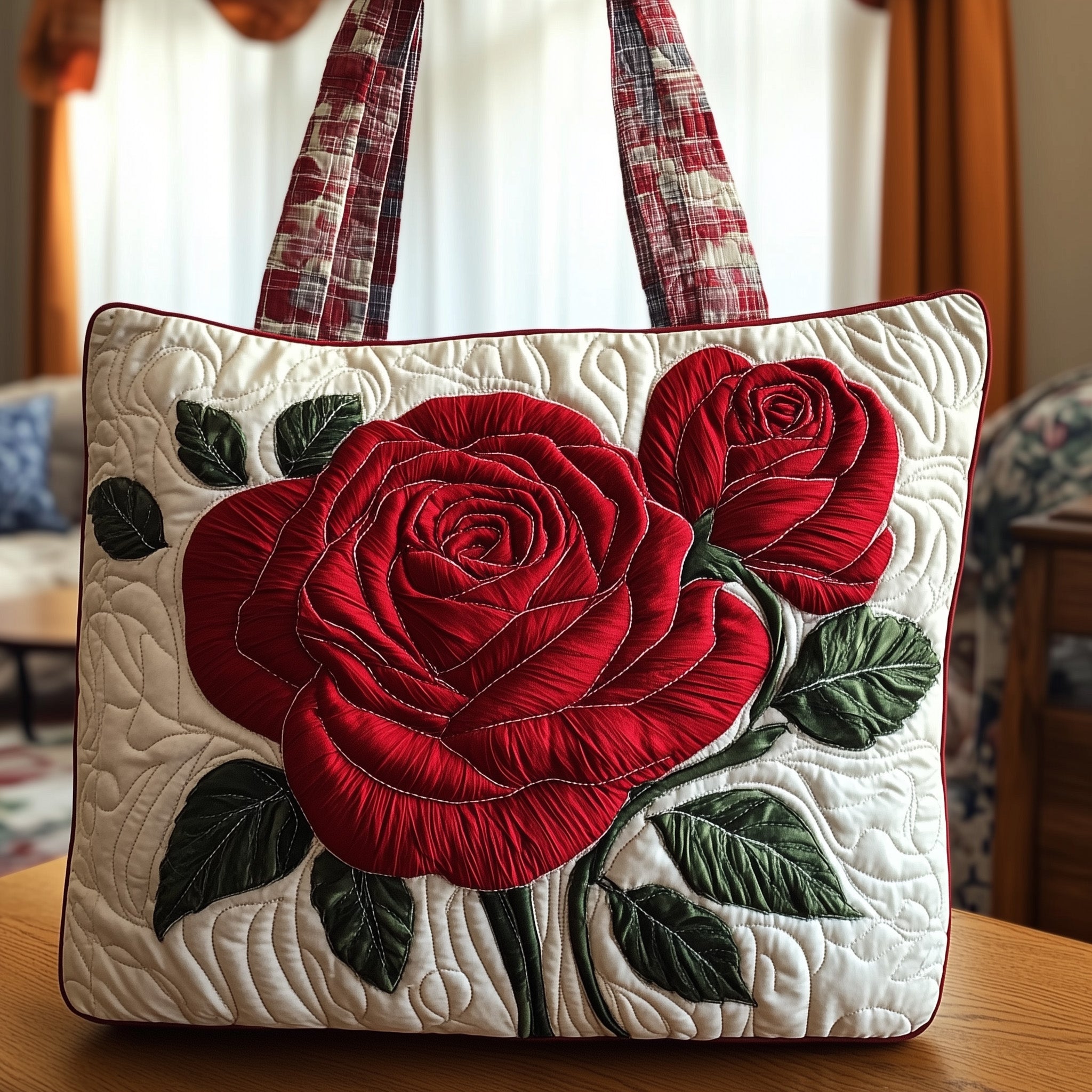 Rose Quilted Tote Bag GFTONT977-tidenox