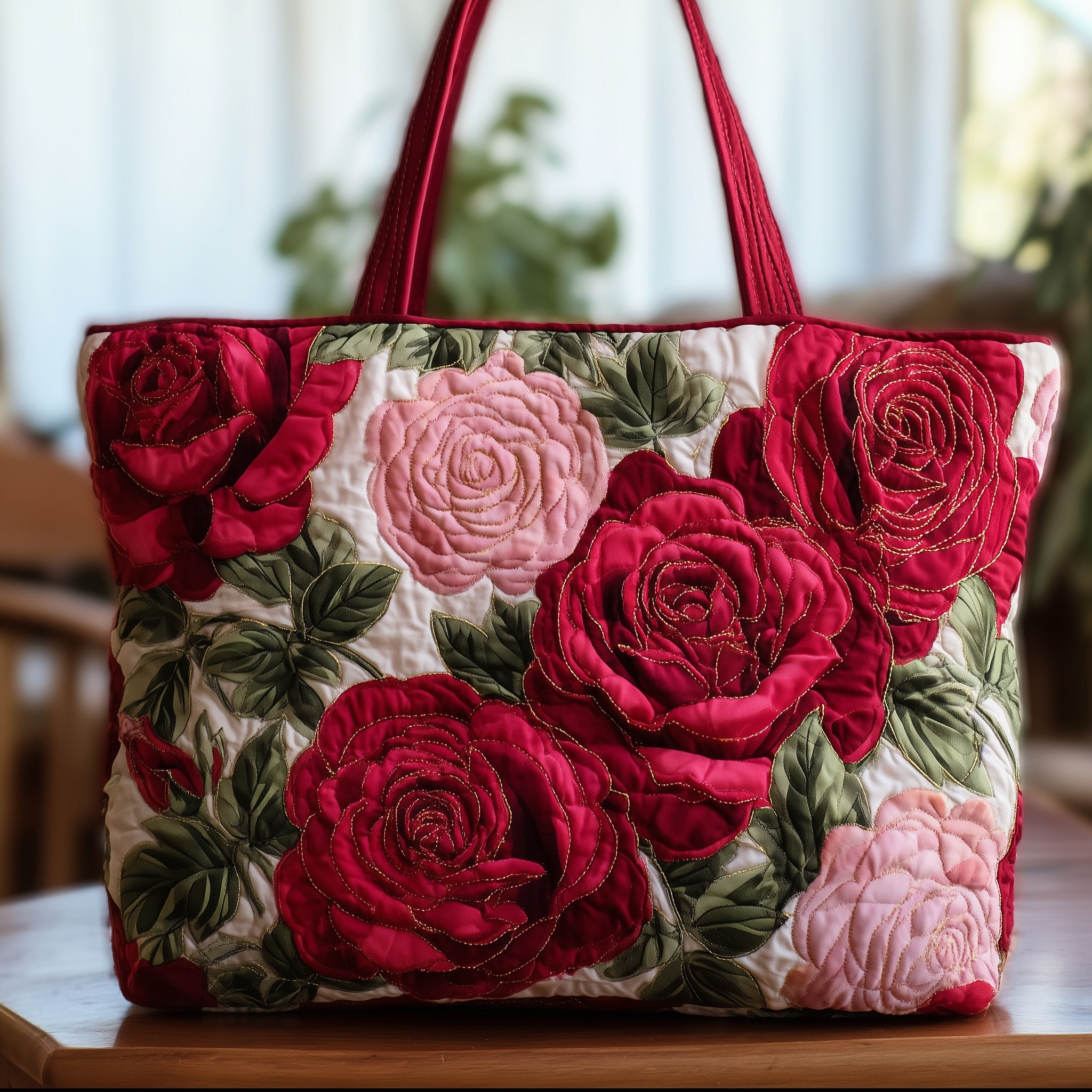 Amazing Roses Quilted Tote Bag GFTOTL4062-tidenox