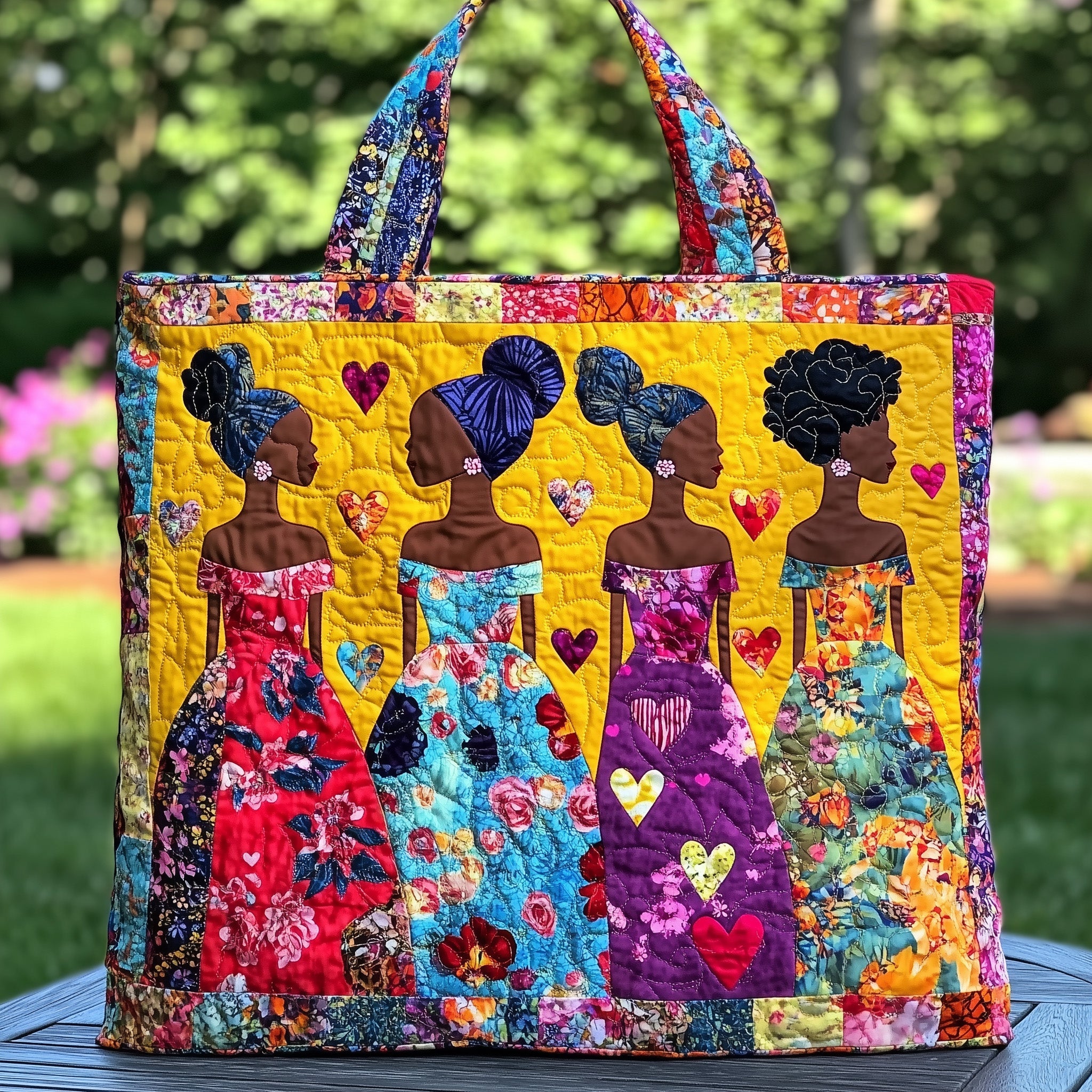 Juneteenth Quilted Tote Bag GFTOTP7916-tidenox
