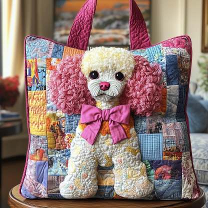 Poodle Quilted Tote Bag GFTOTP8758-tidenox