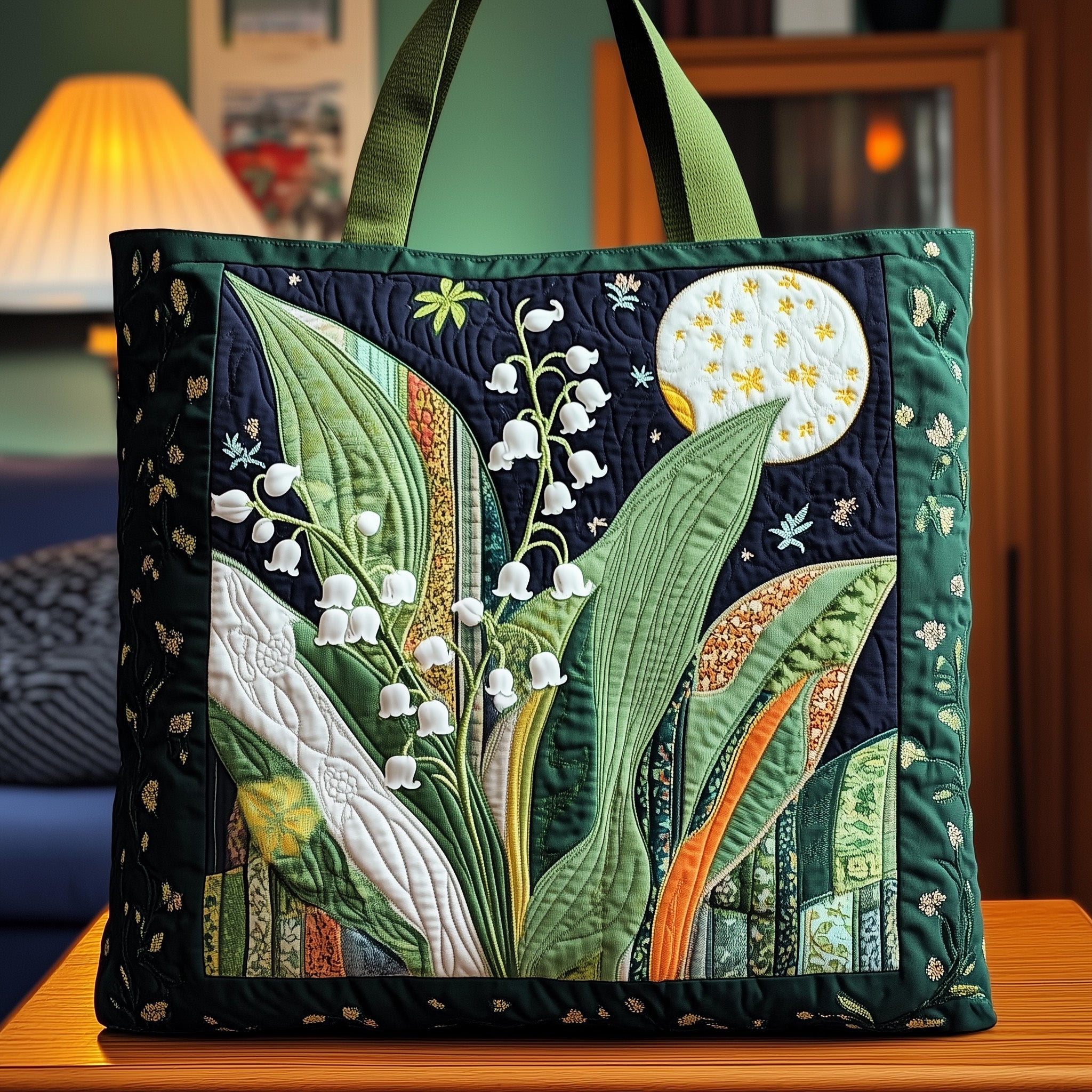 Lily of the Valley Quilted Tote Bag GFTOTP8881-tidenox