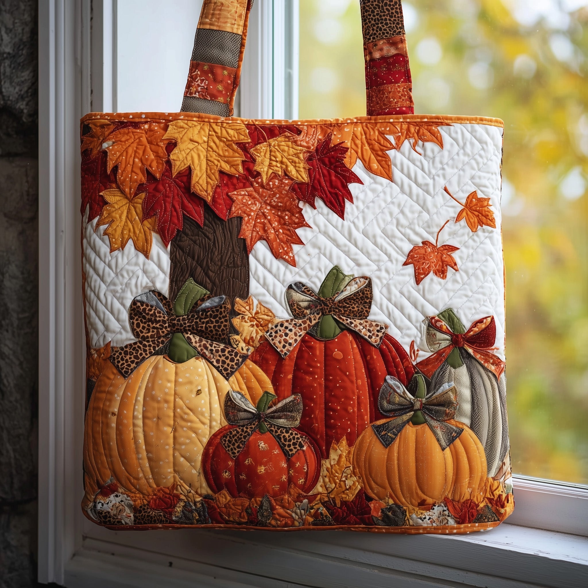 Pumpkin Patch Quilted Tote Bag GFTOTP9799-tidenox