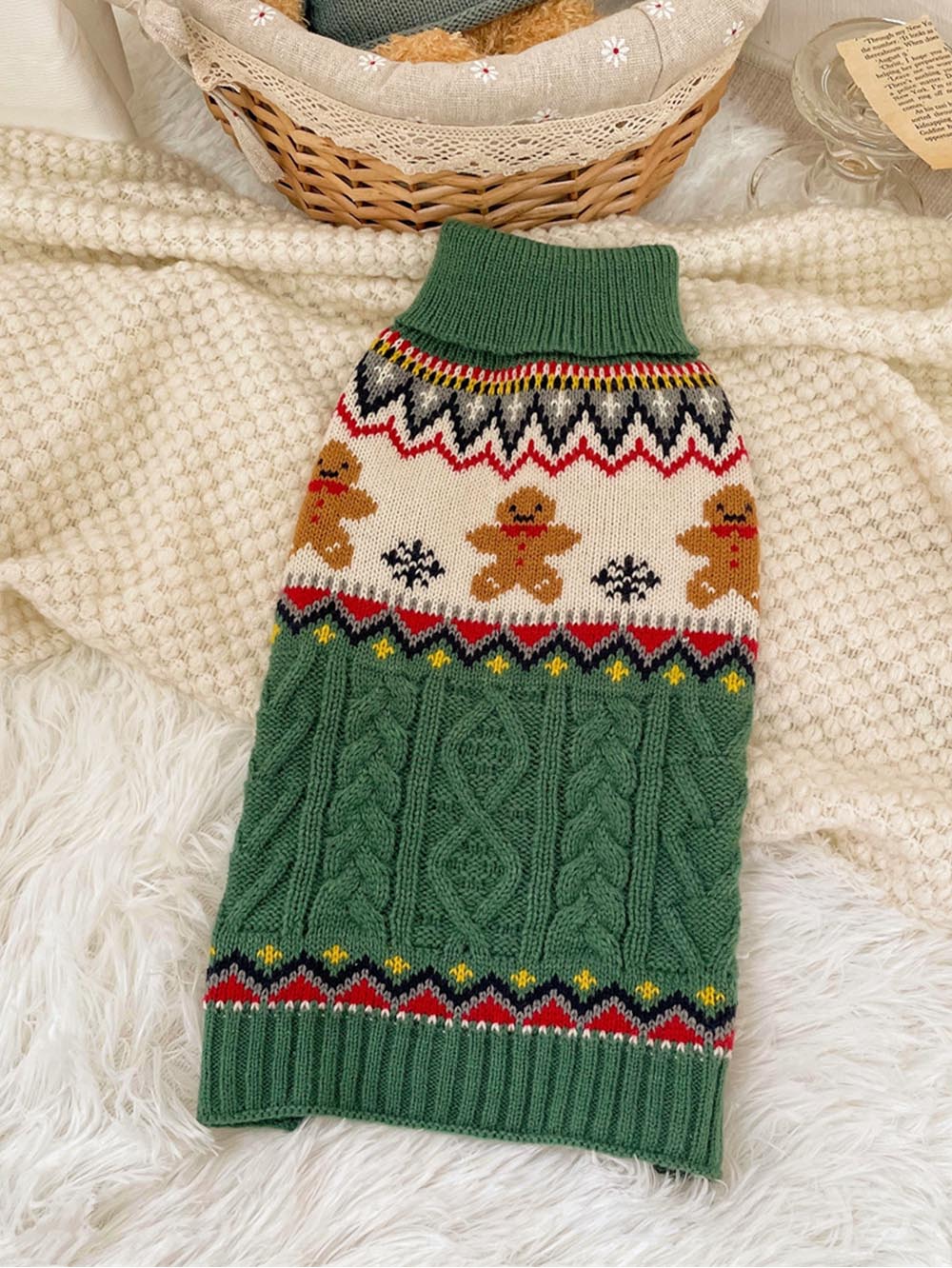 Gingerbread Man Christmas Pet Sweater | NCS-tidenox