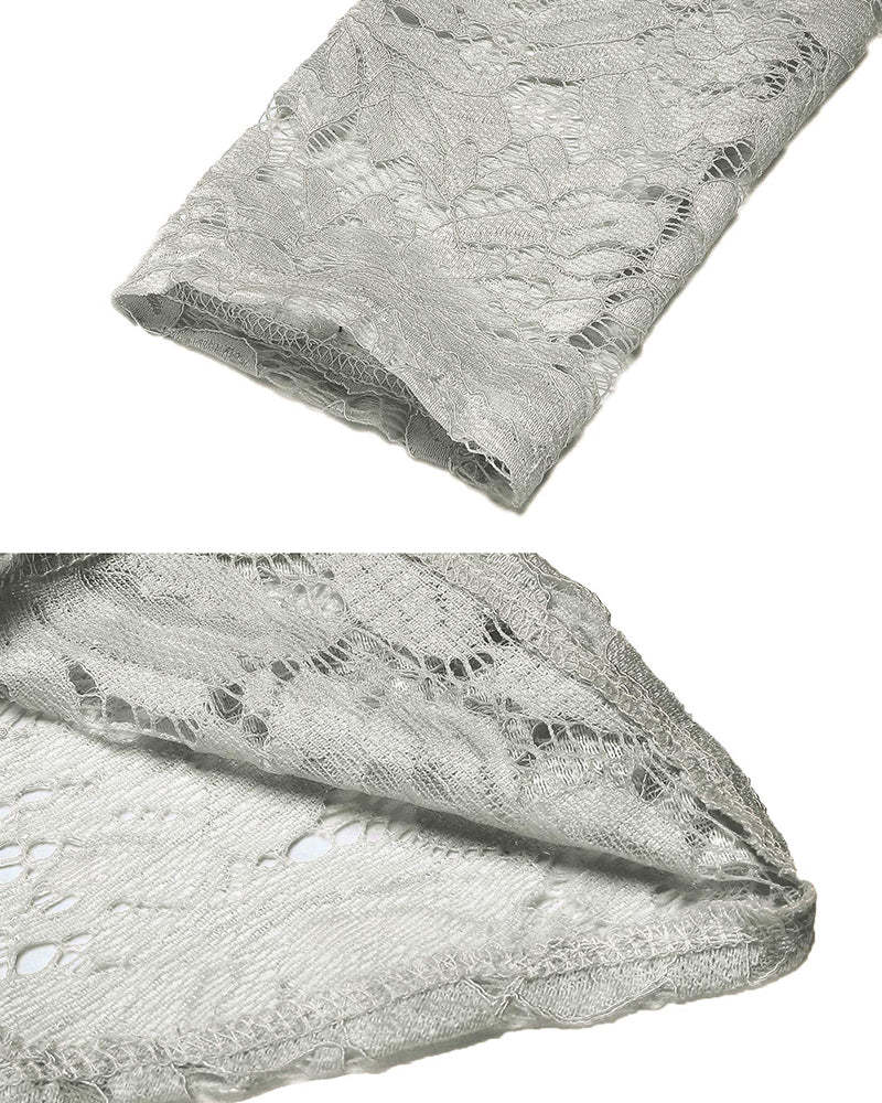 Women's 3 4 Sleeve Bolero Shrugs Crochet Lace Open Cardigan - Zeagoo (Us Only)-tidenox