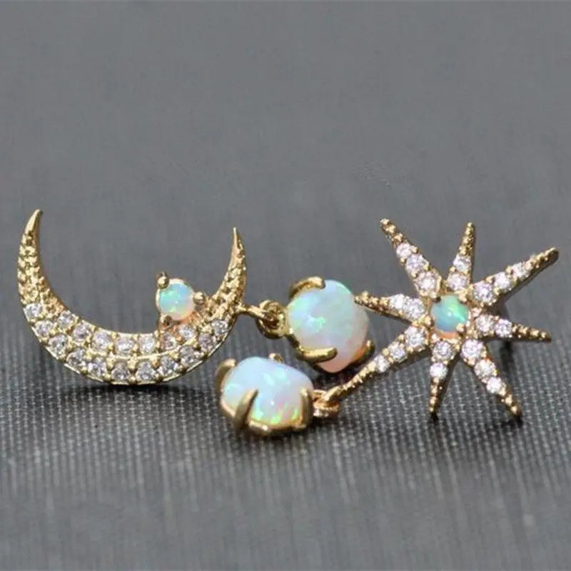 Lunar and Celestial Earrings-tidenox