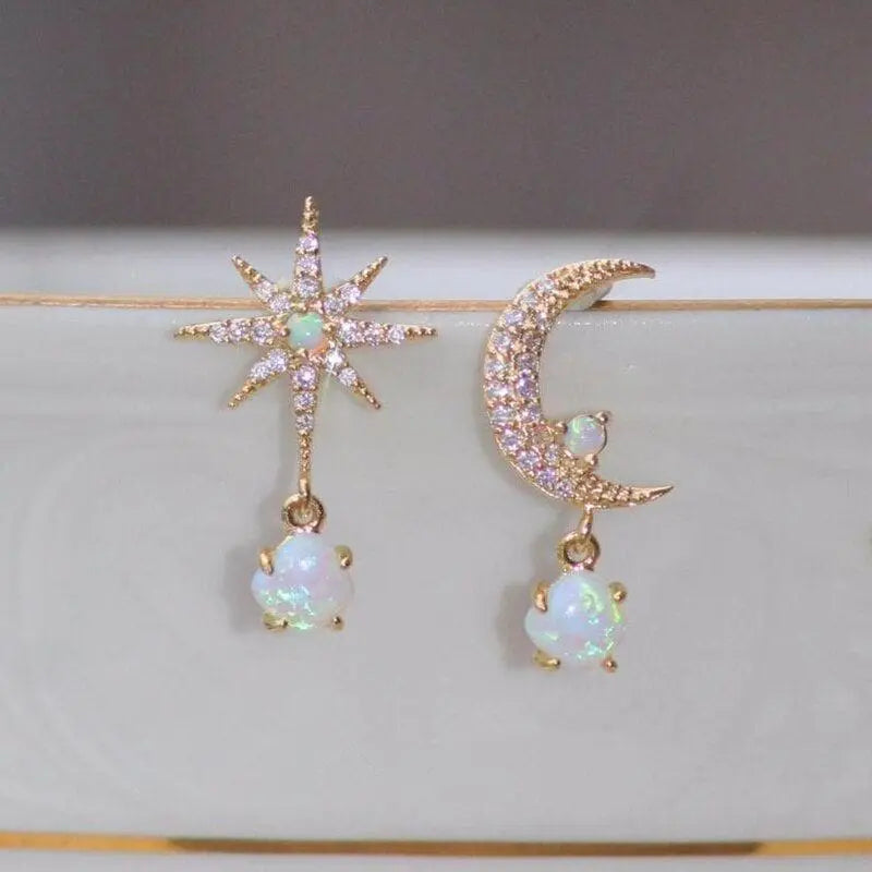Lunar and Celestial Earrings-tidenox