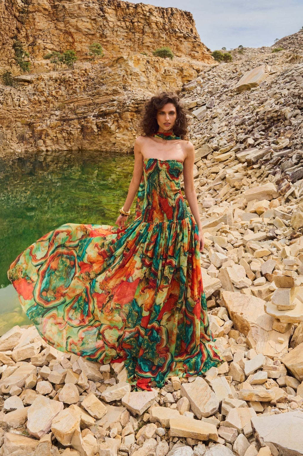 Abstract Portofino Dress