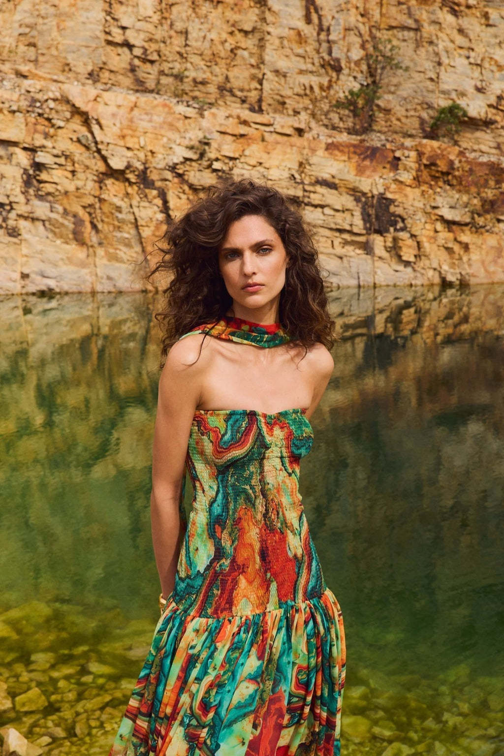 Abstract Portofino Dress