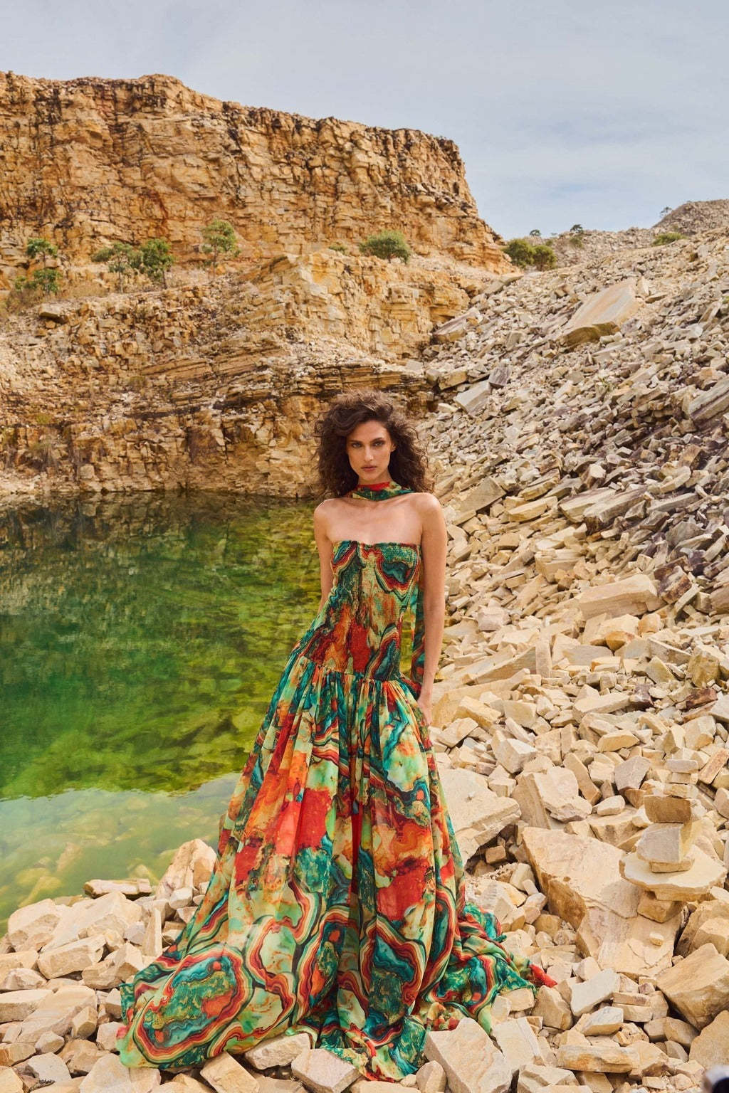 Abstract Portofino Dress