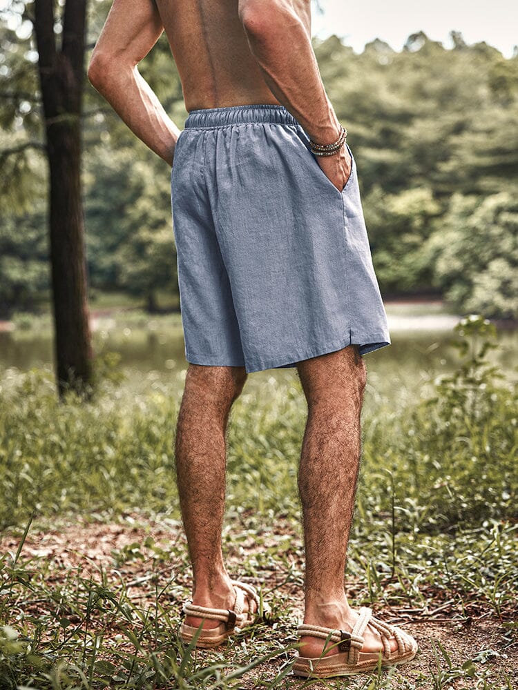 Eco-friendly 100% Linen Shorts-tidenox