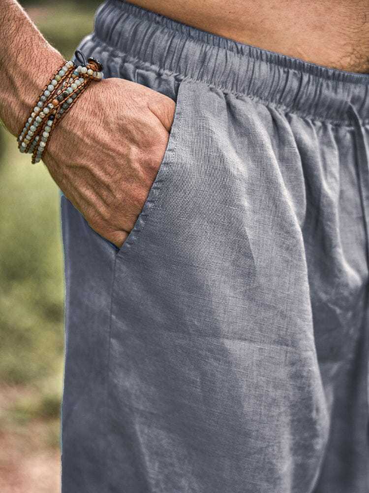 Eco-friendly 100% Linen Shorts-tidenox