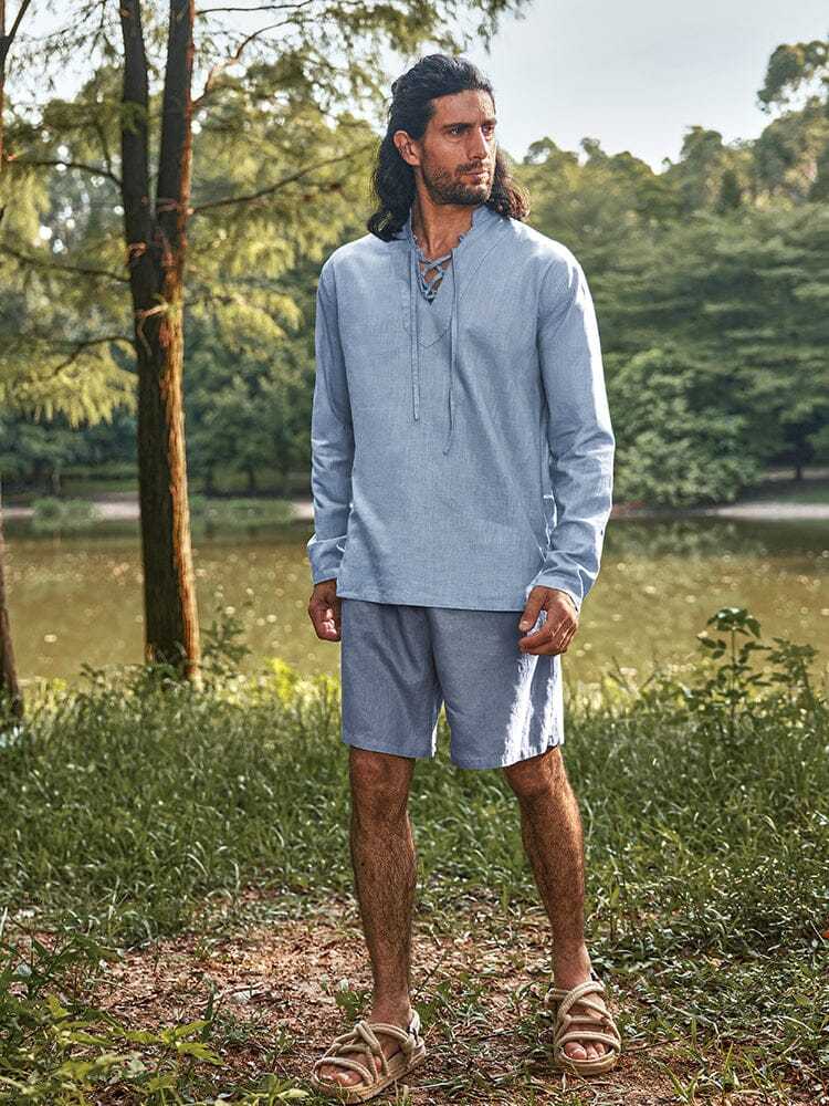 Eco-friendly 100% Linen Shorts-tidenox