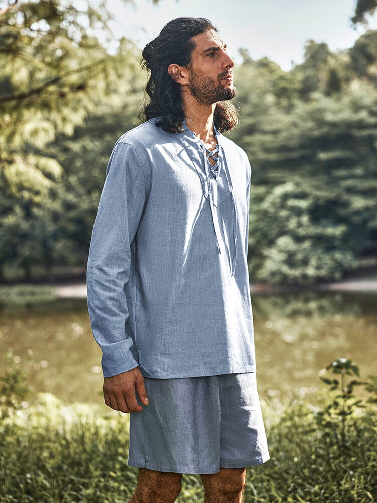 Eco-friendly 100% Linen Shorts-tidenox