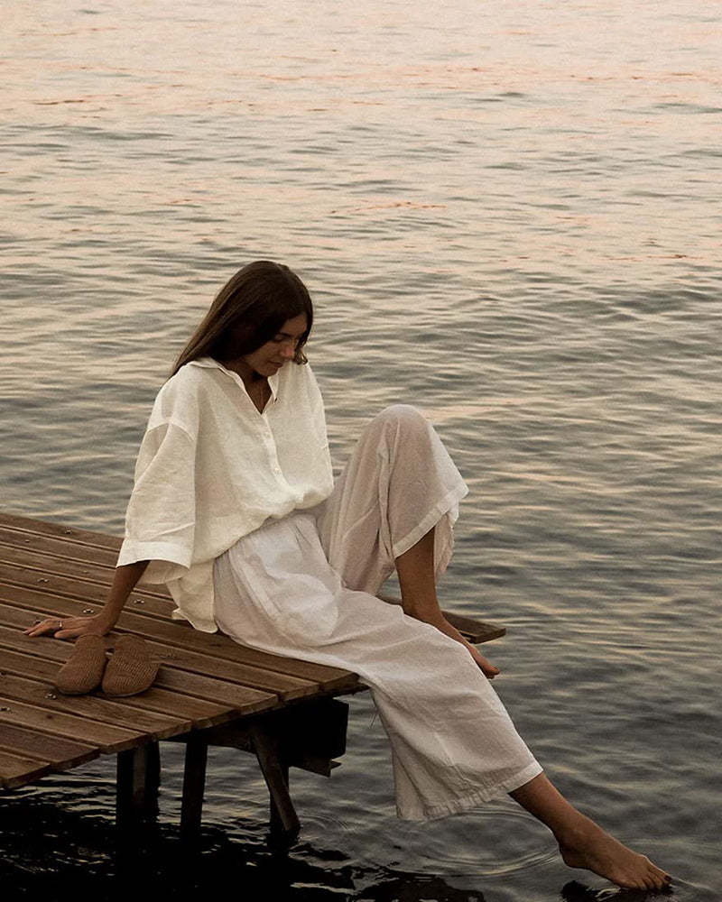 3/4 Sleeve Shirts Button Down Beach Cover Up - Zeagoo (Us Only)-tidenox