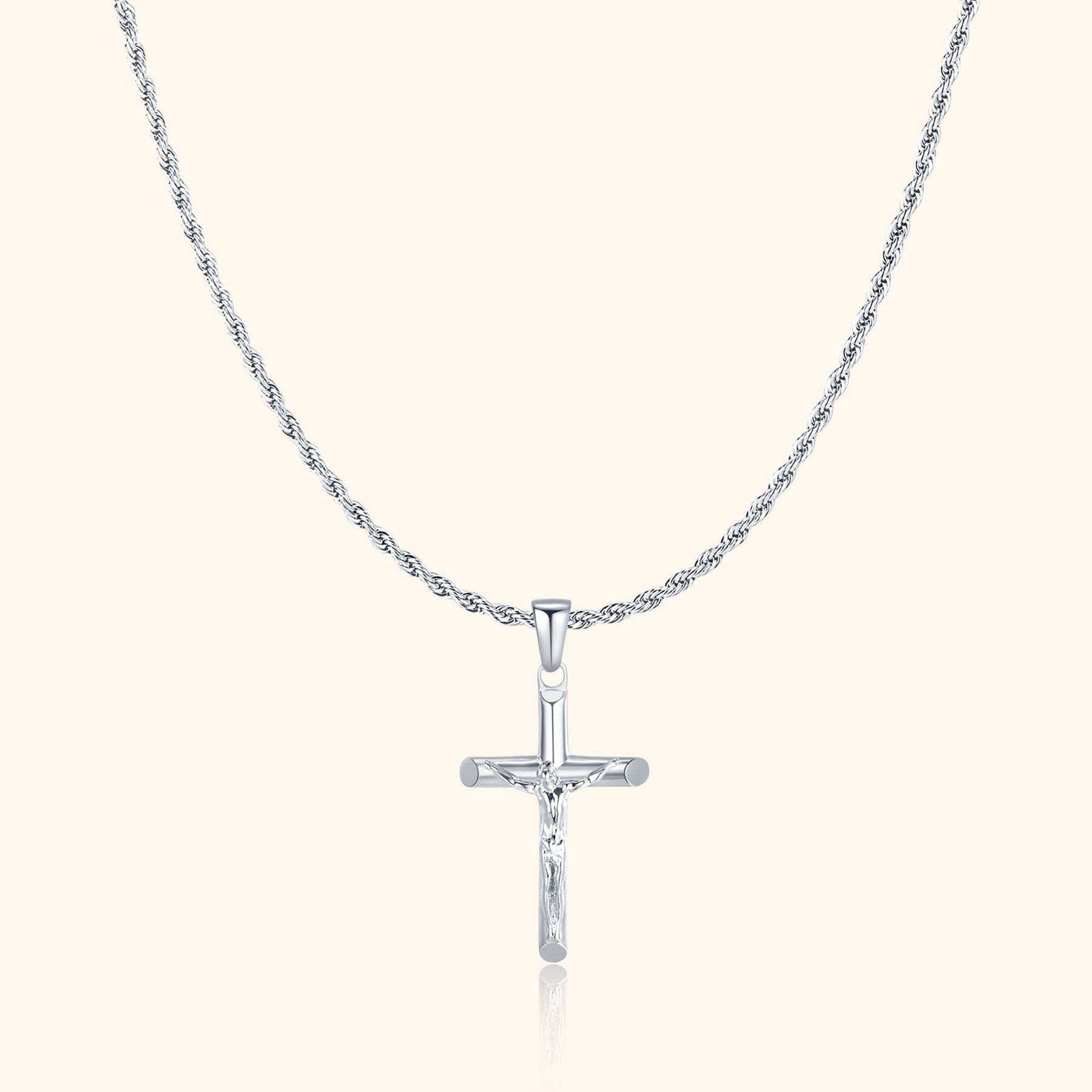 Salvator Men's Cross Pendant Chain-tidenox