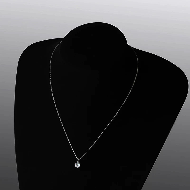 Timeless Moissanite Necklace – Radiate Like the Star You Are-tidenox