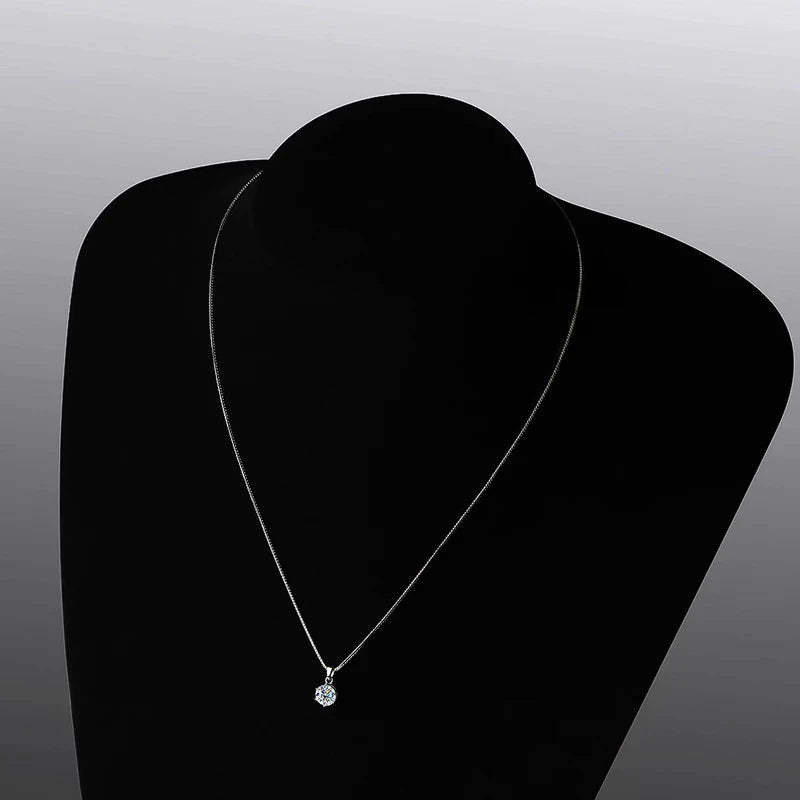 Timeless Moissanite Necklace – Radiate Like the Star You Are-tidenox