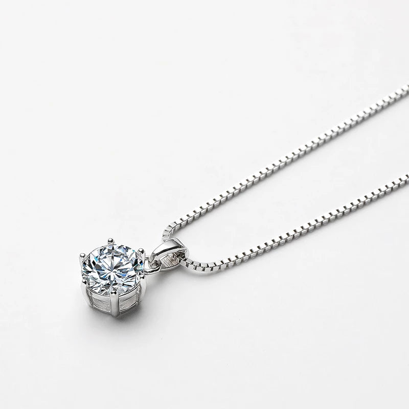 Timeless Moissanite Necklace – Radiate Like the Star You Are-tidenox