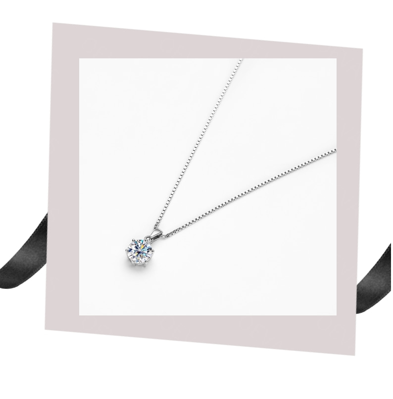 Timeless Moissanite Necklace – Radiate Like the Star You Are-tidenox