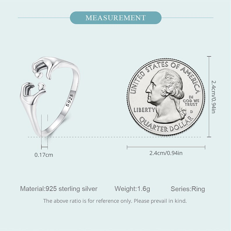 925 Sterling Silver Embracing Love Couple Ring-tidenox