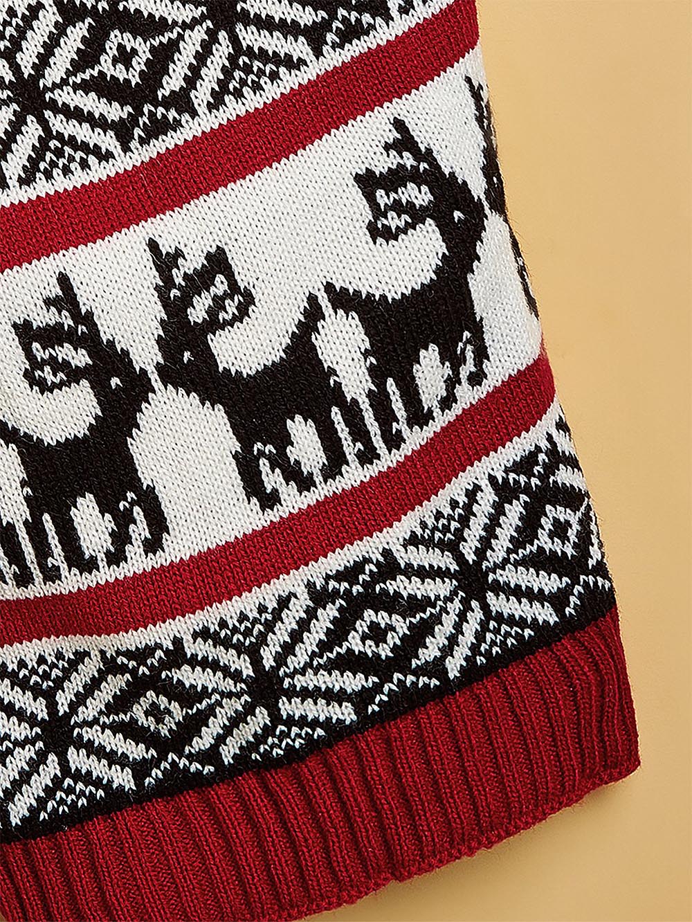 Moose Snowflake Pattern High Neck Pet Sweater | NCS-tidenox