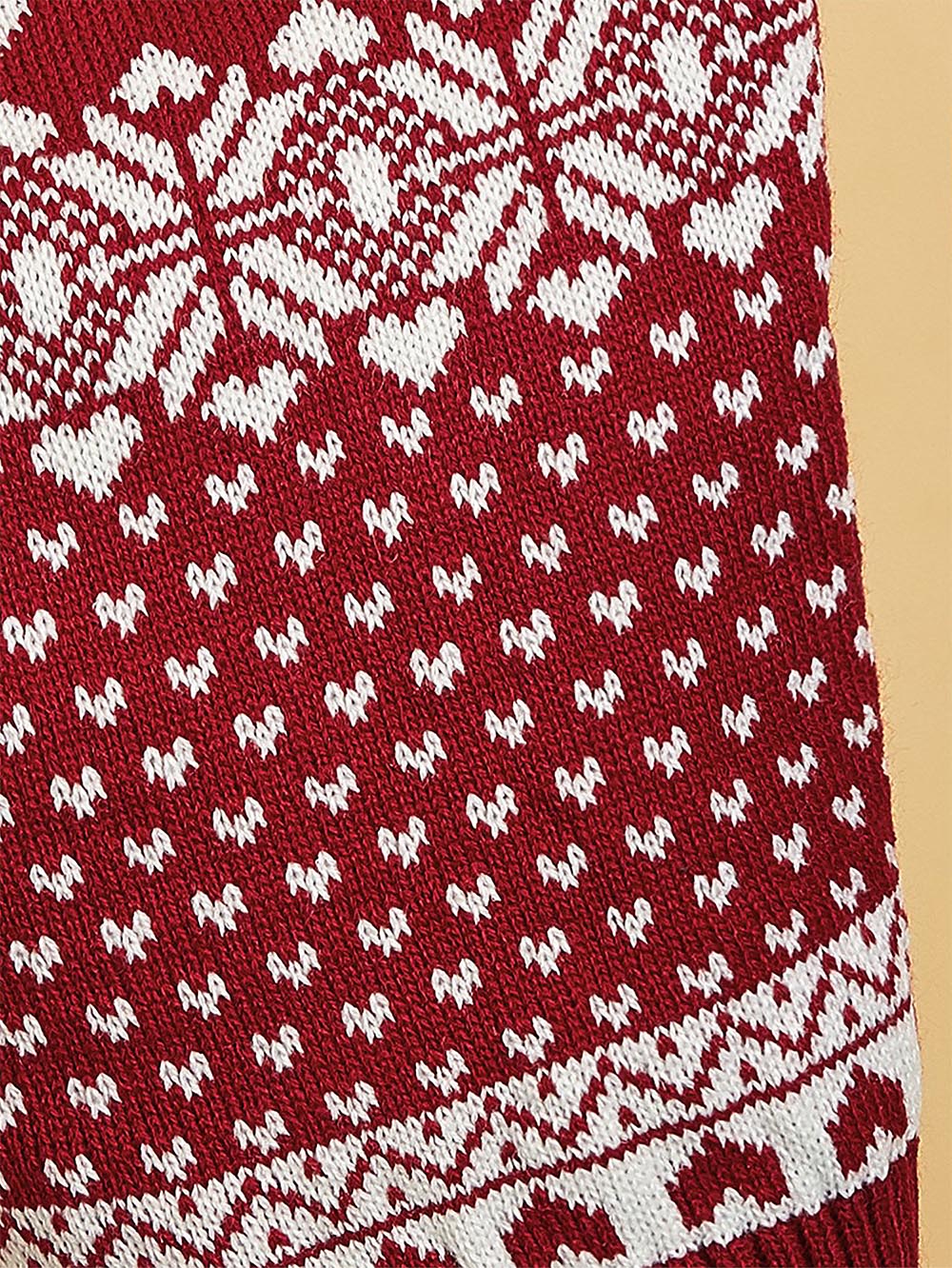 Moose Snowflake Pattern High Neck Pet Sweater | NCS-tidenox