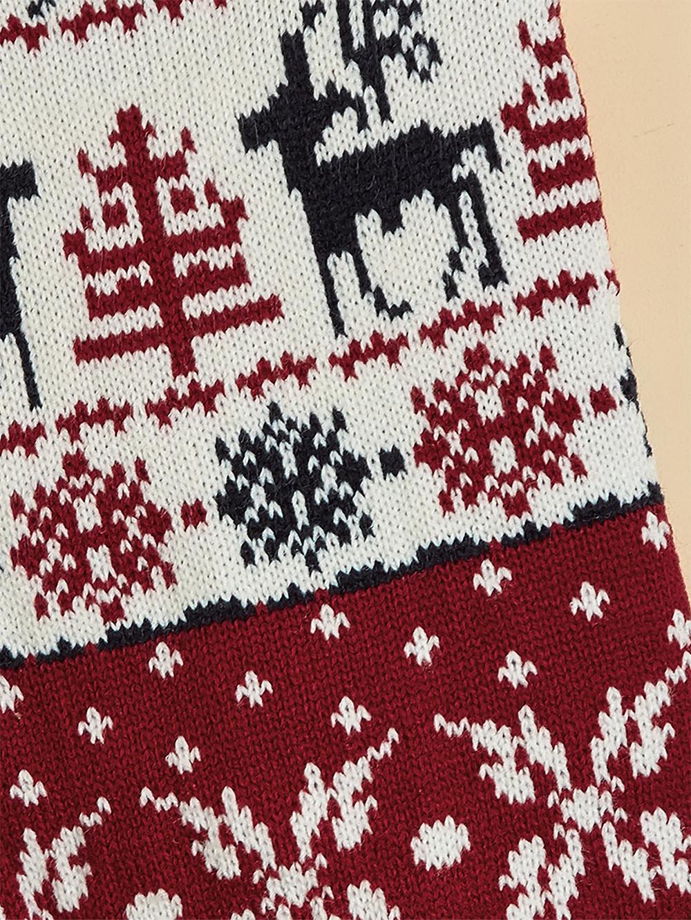 Moose Snowflake Pattern High Neck Pet Sweater | NCS-tidenox