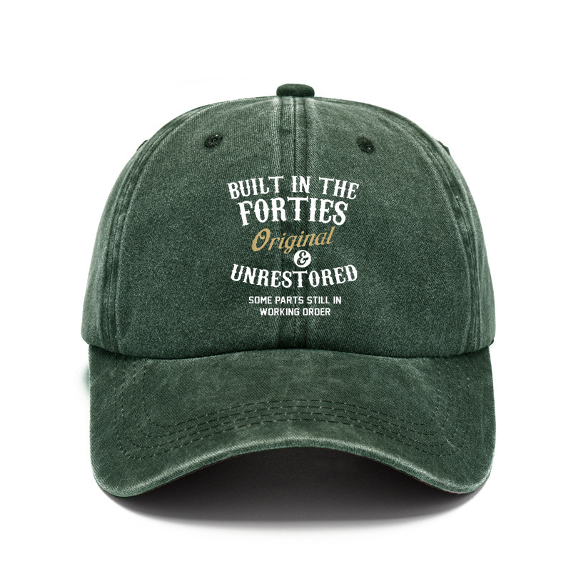 Cross-Border Washing Baseball Cap Printed Retro Old Baseball Cap European And American Dad Cap Men Amazon Baseball Cap