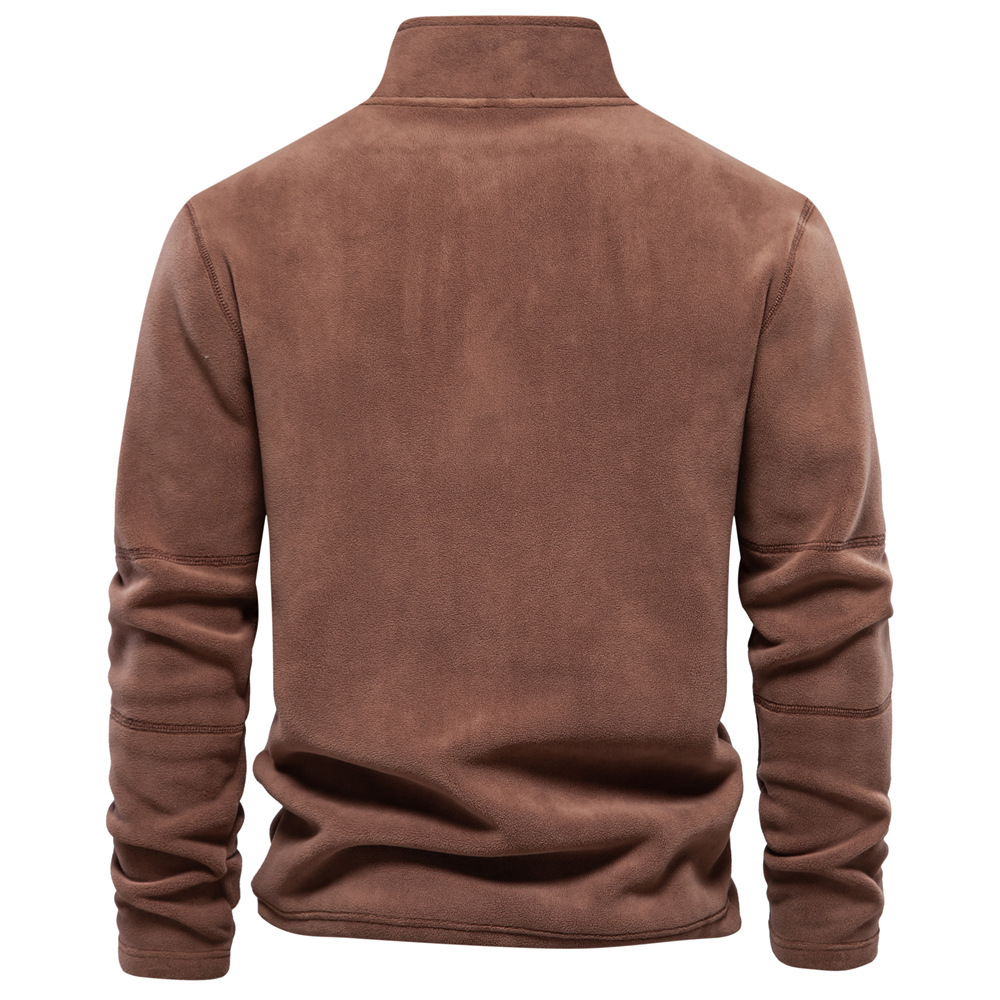 Men's Outdoor Casual Stand Collar Fleece Jacket-tidenox