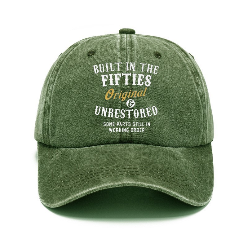 Cross-Border Washing Baseball Cap Printed Retro Old Baseball Cap European And American Dad Cap Men Amazon Baseball Cap