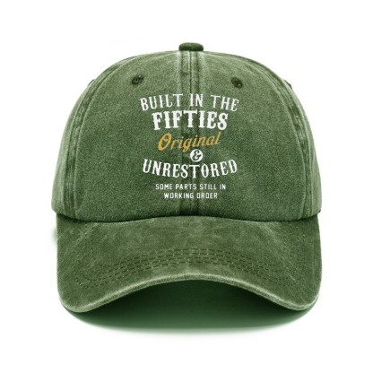 Cross-Border Washing Baseball Cap Printed Retro Old Baseball Cap European And American Dad Cap Men Amazon Baseball Cap