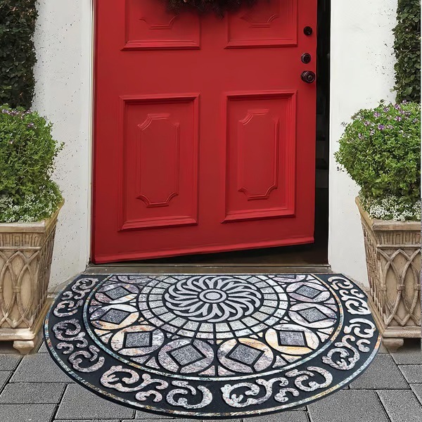 💖Boho Style Semicircular Door Mat - Non Slip Soft Floor Carpet
