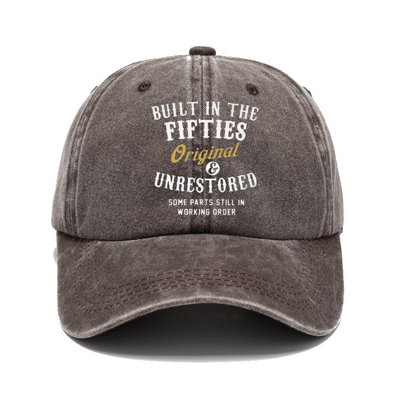 Cross-Border Washing Baseball Cap Printed Retro Old Baseball Cap European And American Dad Cap Men Amazon Baseball Cap