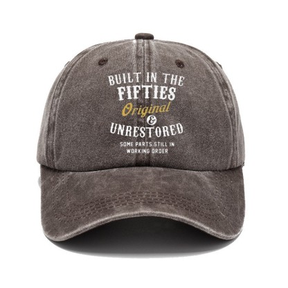 Cross-Border Washing Baseball Cap Printed Retro Old Baseball Cap European And American Dad Cap Men Amazon Baseball Cap