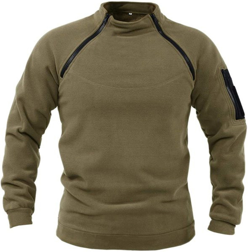 Men's pure cashmere warm breathable outdoor long-sleeved sweatshirt-tidenox