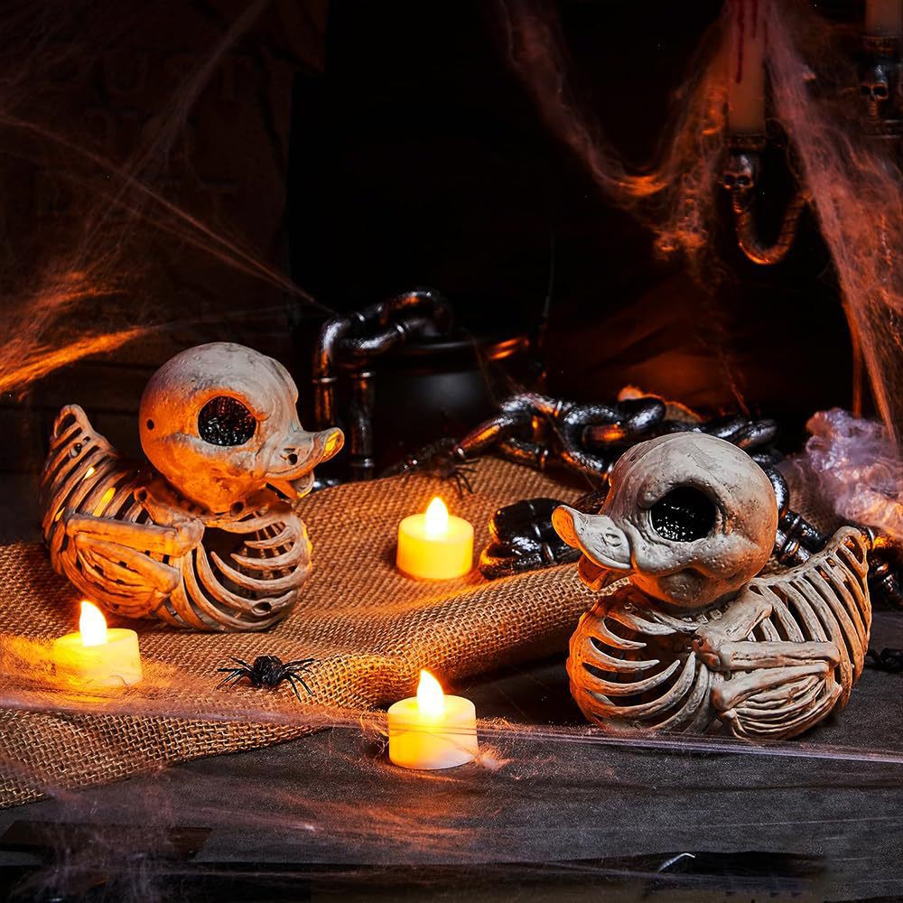 🦆💀"Quack-tacular Spookiness: Skull Duck Figurines for a Hauntingly Good Halloween!"