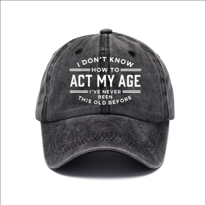Cross-Border Washing Baseball Cap Printed Retro Old Baseball Cap European And American Dad Cap Men Amazon Baseball Cap