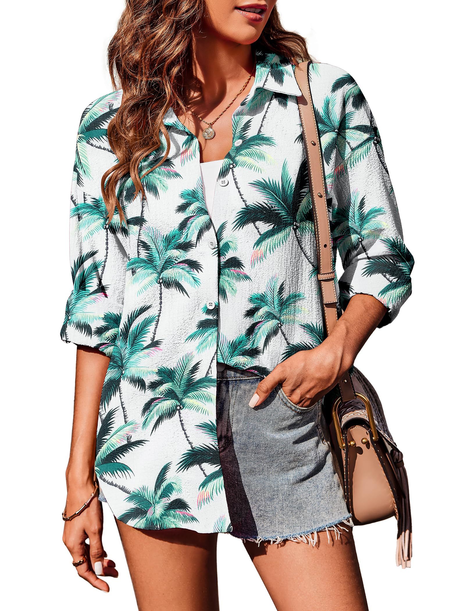 Zeagoo Long Sleeve Blouses Casual Tops-tidenox